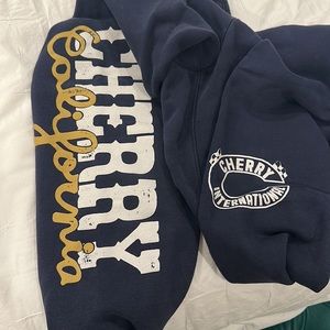 cherry la sweatpants navy blue